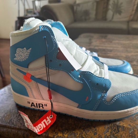 Nike Air Blue and White High-Top Sneakers